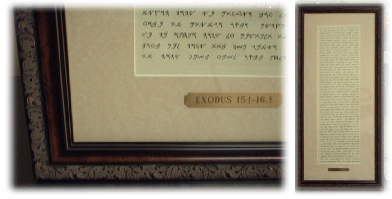 Framed Torah Panel (EX)